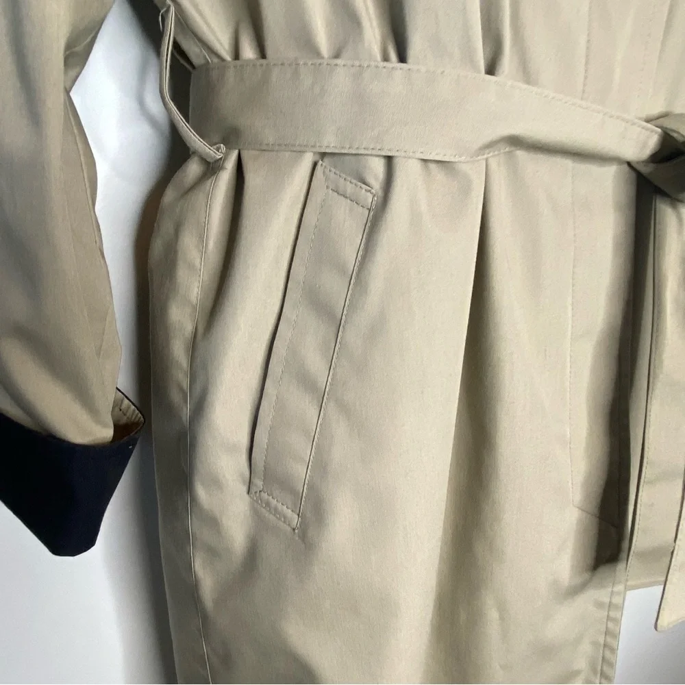 London Fog Vintage Classic Cream Tan Trench Coat